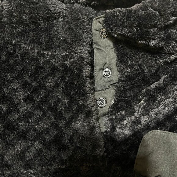 Simply Southern Women's Pullover Sweatshirt Fuzzy Teddy Bear Black Mock Neck M - Picture 5 of 8